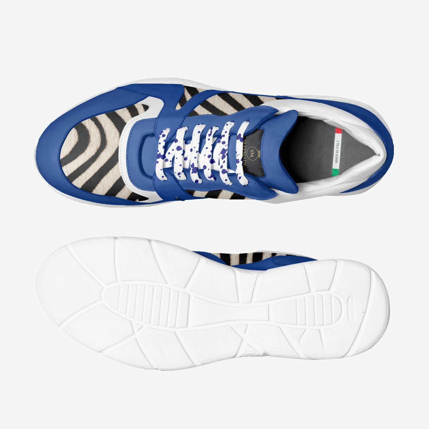 Blue Zebras custom made classic skaters Blue Zebras artisan made in Italy shoes by Brian Washington