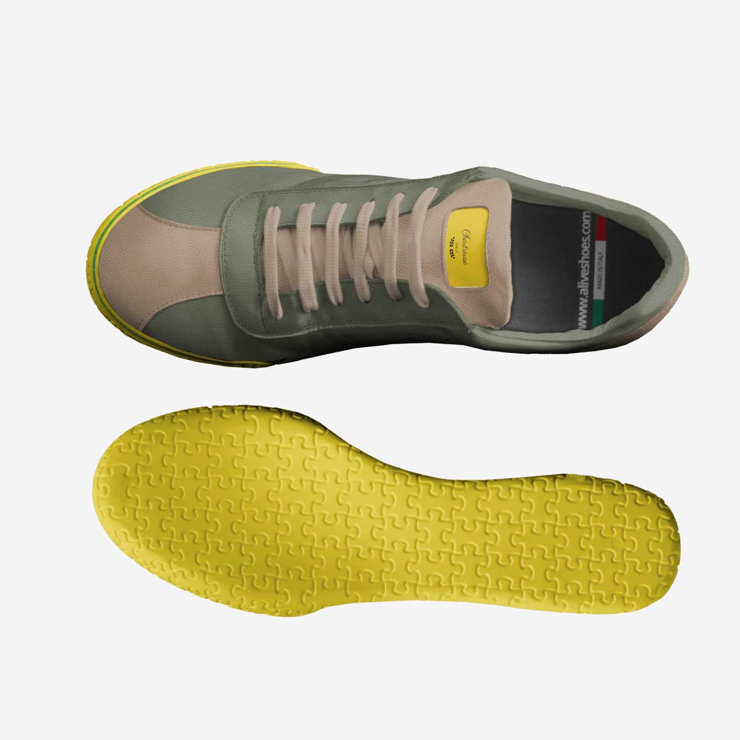 Chartreuse artisan made in Italy shoes by Maria Sabljak