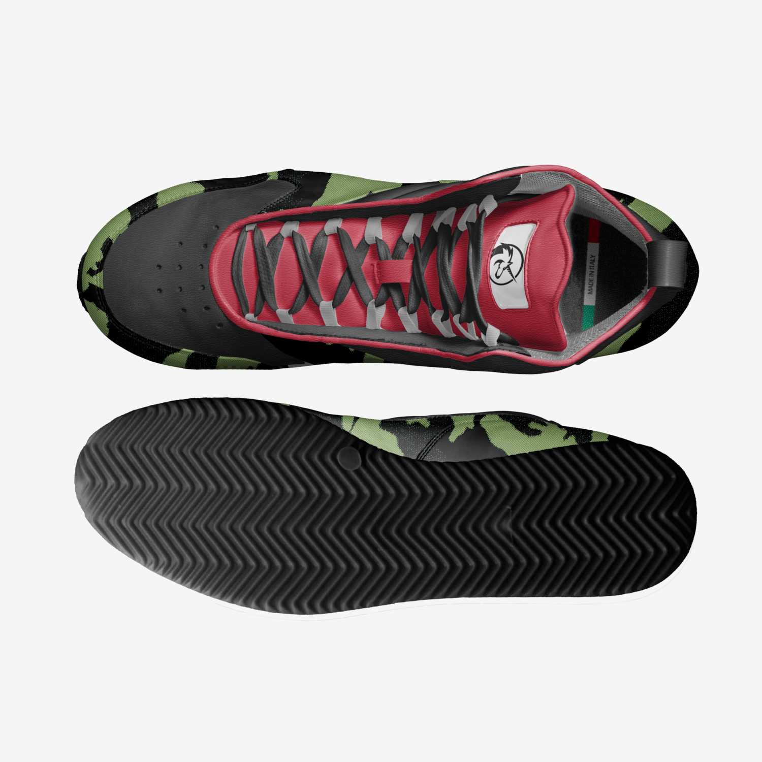 CAMO HIGH custom made classic skaters CAMO HIGH artisan made in Italy shoes by Kevin Tillett