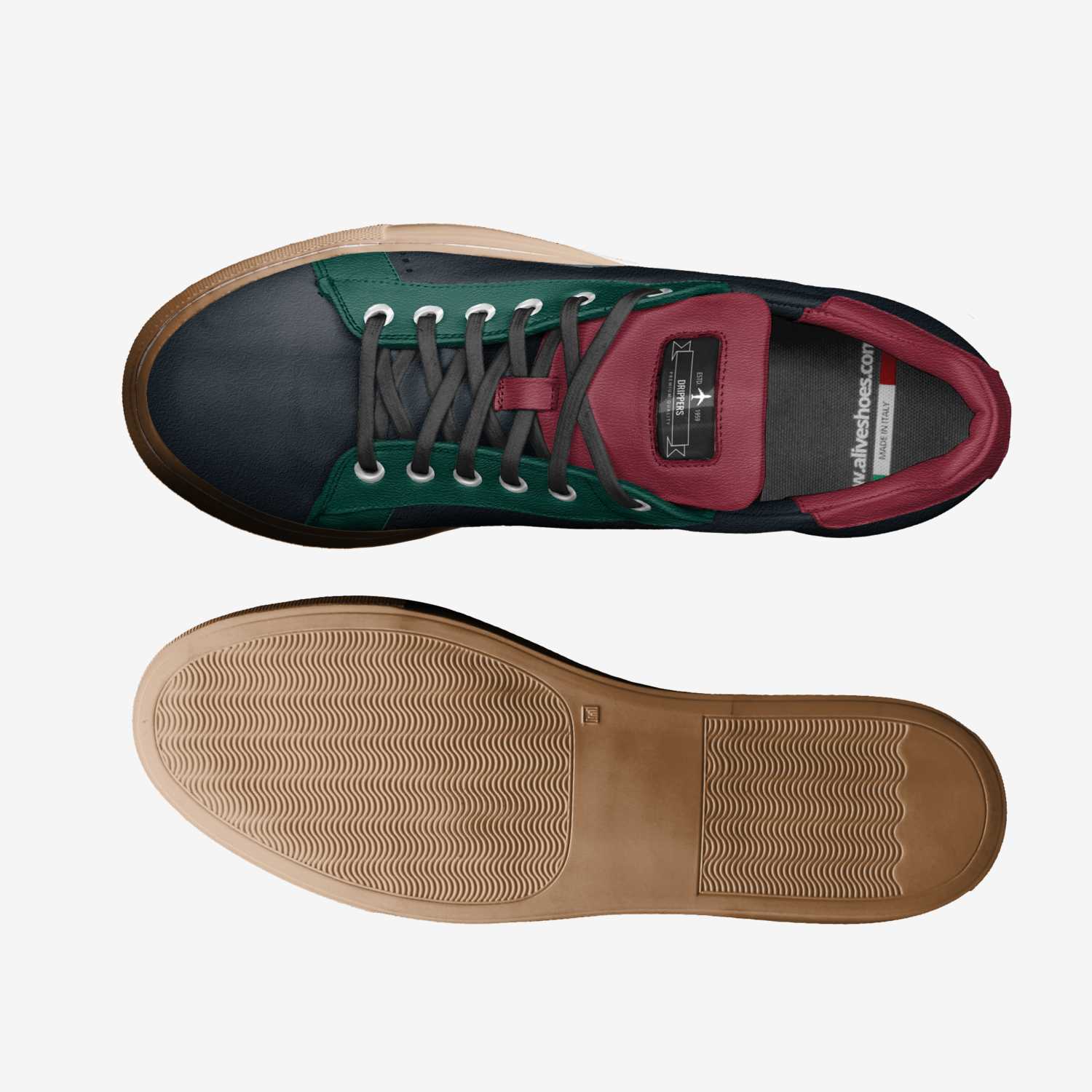 Drippers custom made classic skaters Drippers artisan made in Italy shoes by Eric Mcmillian
