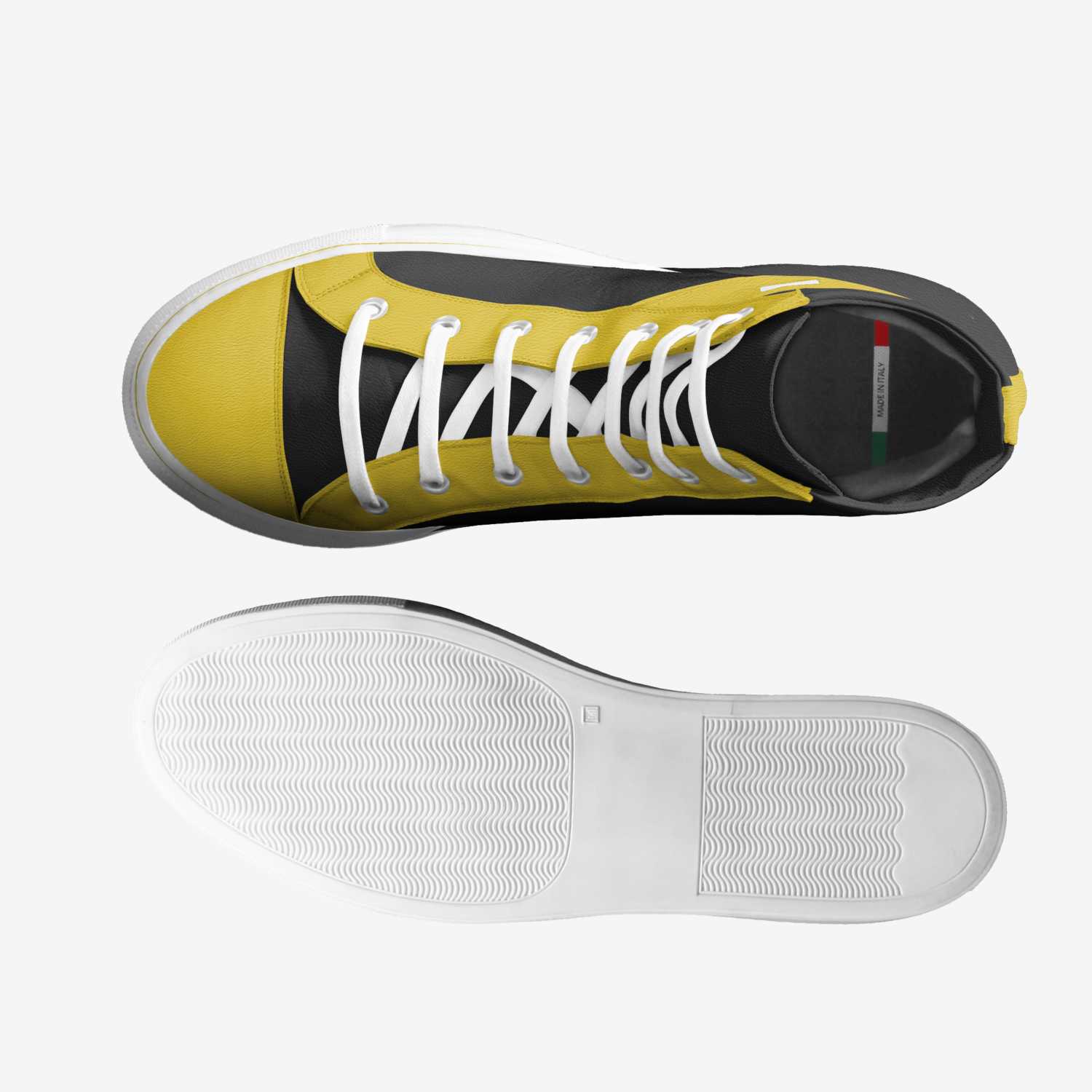 Black And Yellows custom made classic skaters Black And Yellows artisan made in Italy shoes by Itz Prof