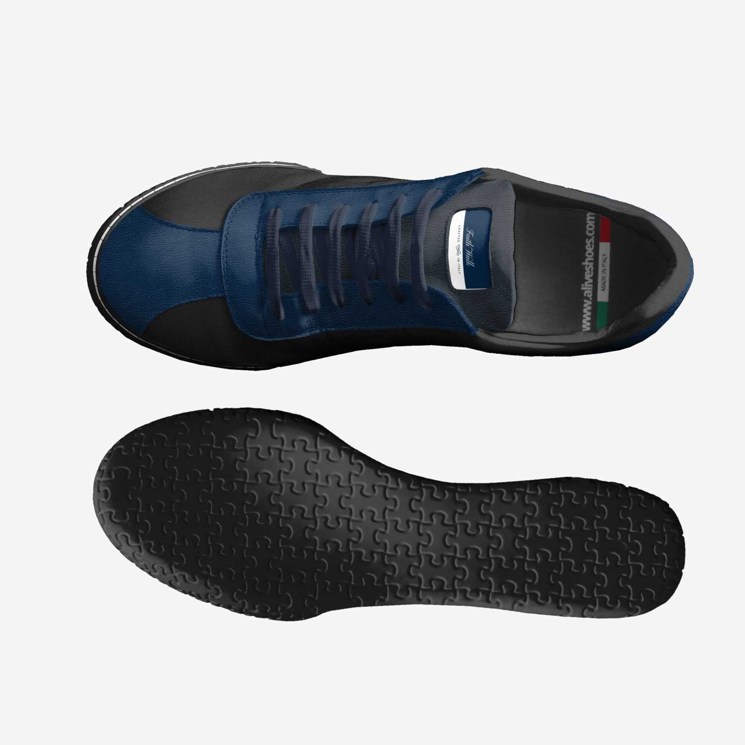Faith Walk custom made classic skaters Faith Walk artisan made in Italy shoes by Shrmeeka White