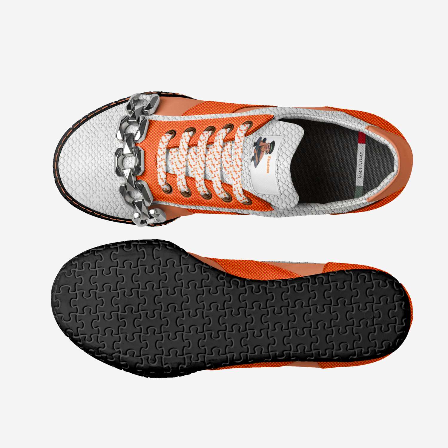 Fearless appeal custom made classic skaters Fearless appeal artisan made in Italy shoes by Desiree Sims