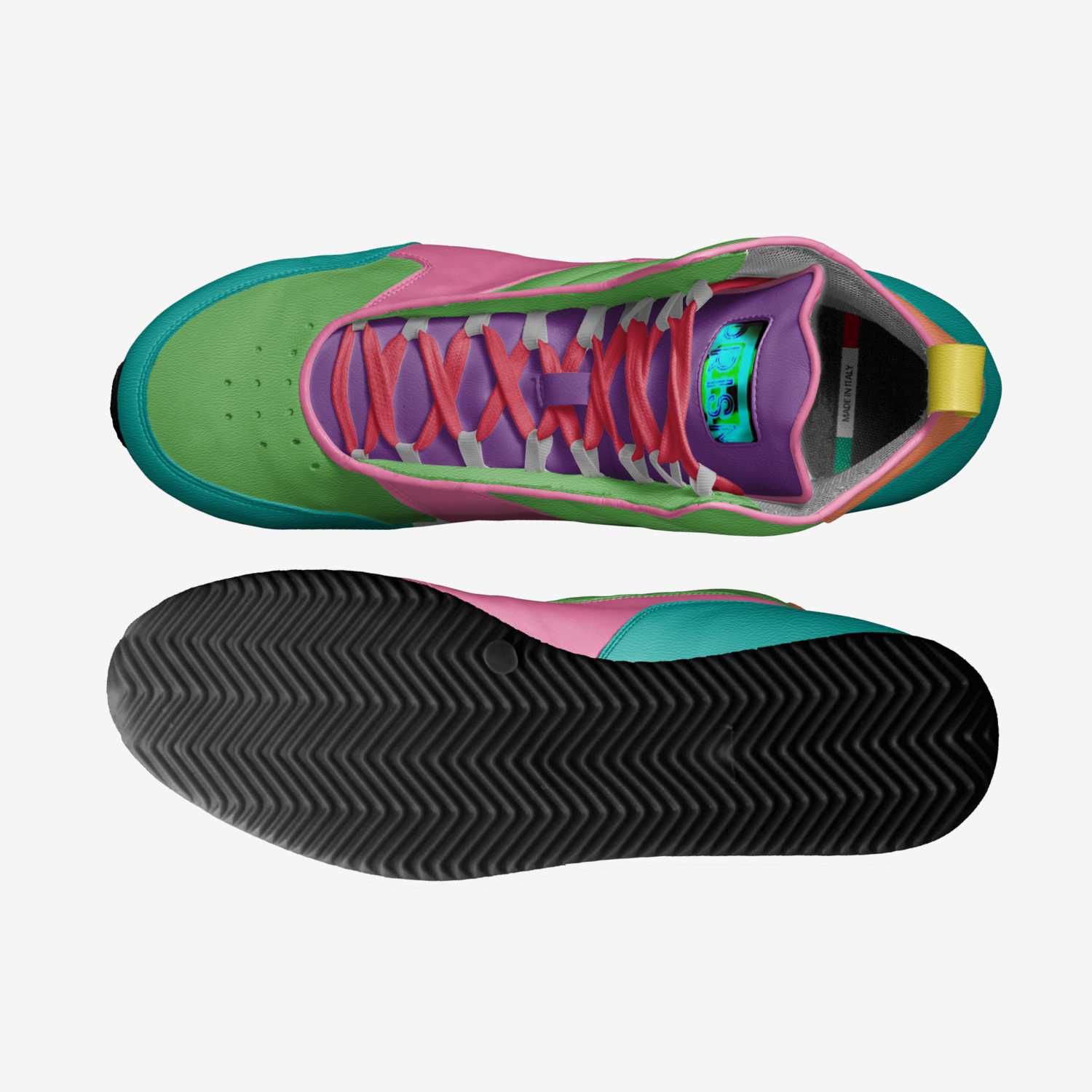 Fruit custom made classic skaters Fruit artisan made in Italy shoes by Aye Lavender