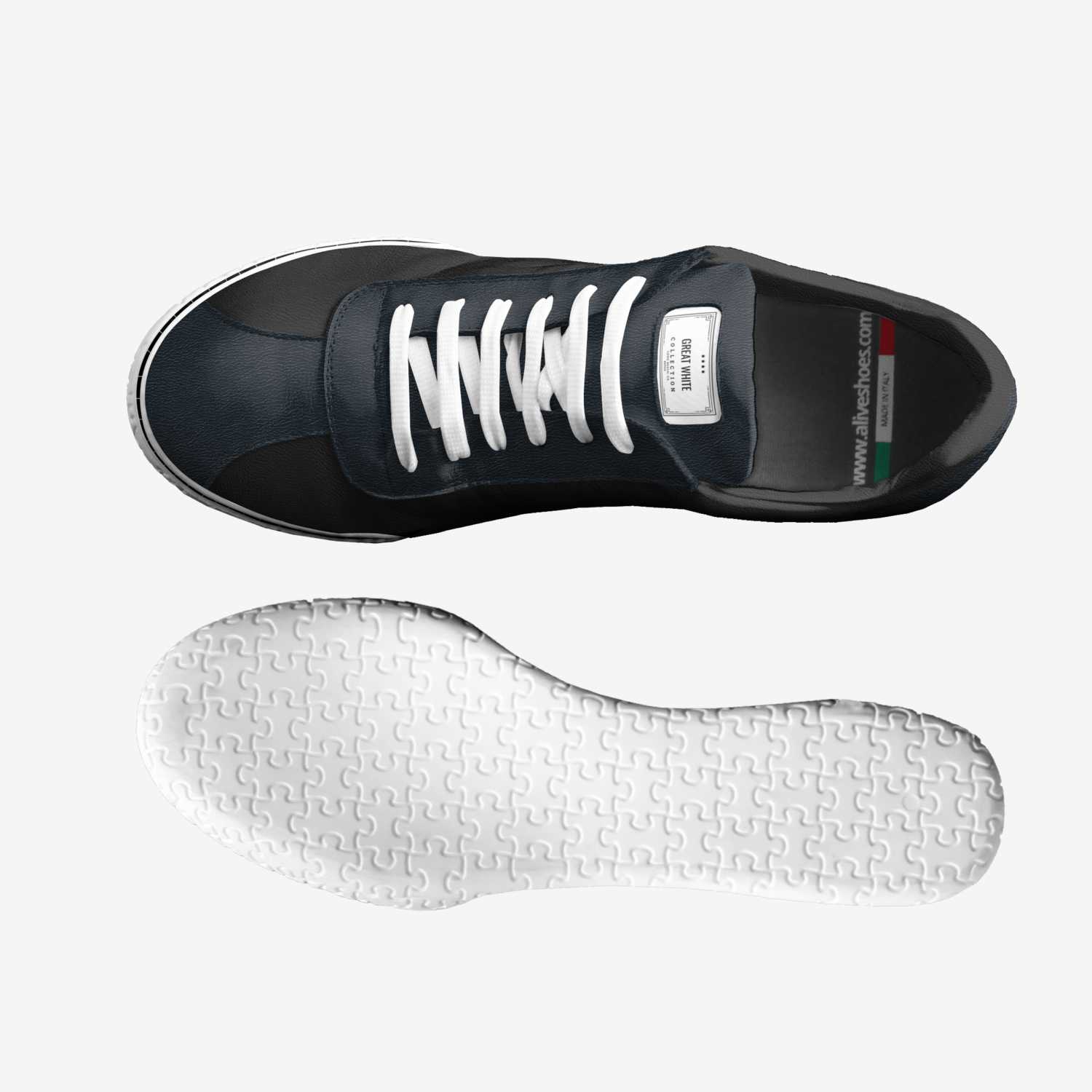 Great White custom made classic skaters Great White artisan made in Italy shoes by Derek White