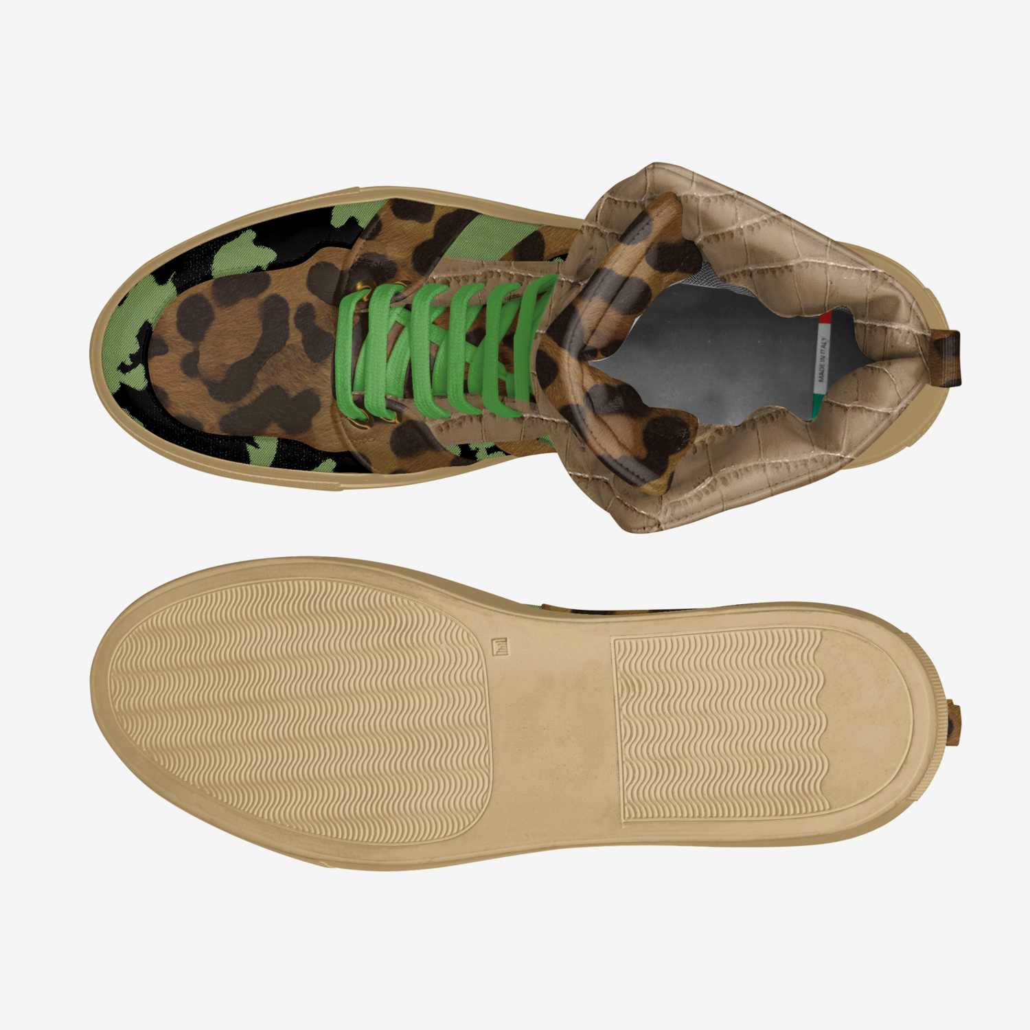 Hempstar Jungle custom made classic skaters Hempstar Jungle artisan made in Italy shoes by Ryan O. Ilinca