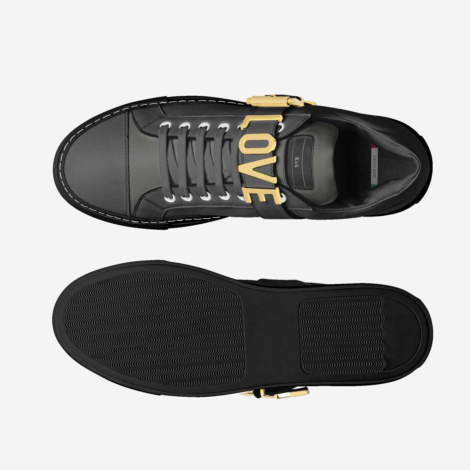 Kick custom made classic skaters Kick artisan made in Italy shoes by Kendrick Simmons