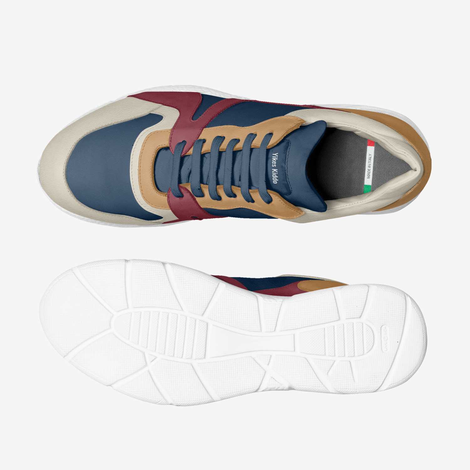Kiddo custom made classic skaters Kiddo artisan made in Italy shoes by Akeem Mike