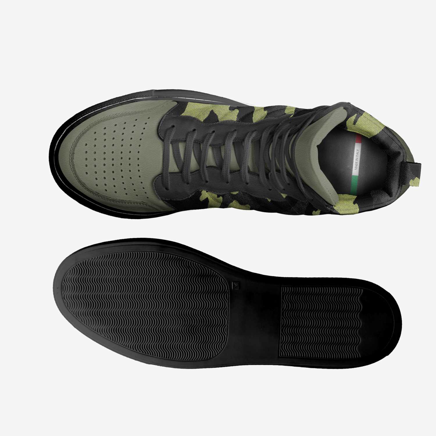 LOOGA CAMO-BLACK custom made classic skaters LOOGA CAMO-BLACK artisan made in Italy shoes by Hugues Nazaire