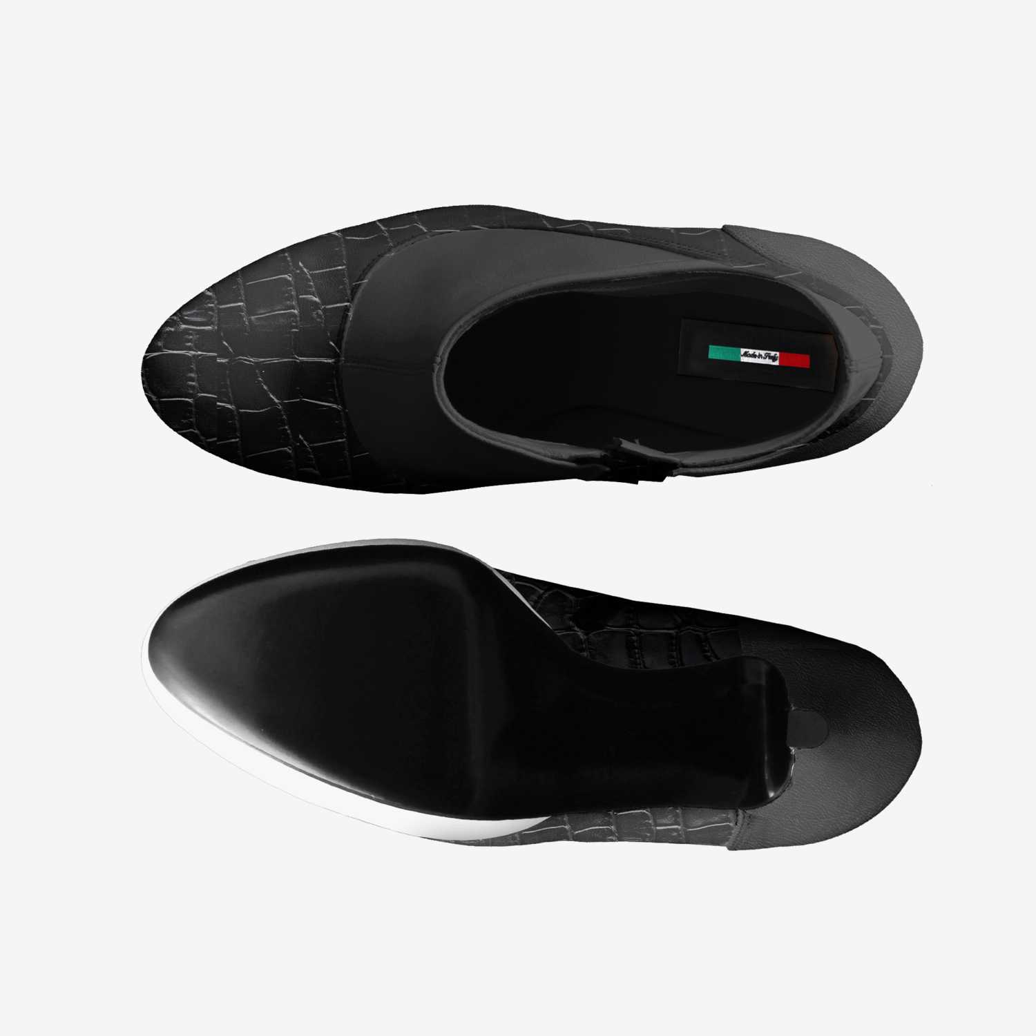 MADRID black custom made classic skaters MADRID black artisan made in Italy shoes by Davinia Guerra