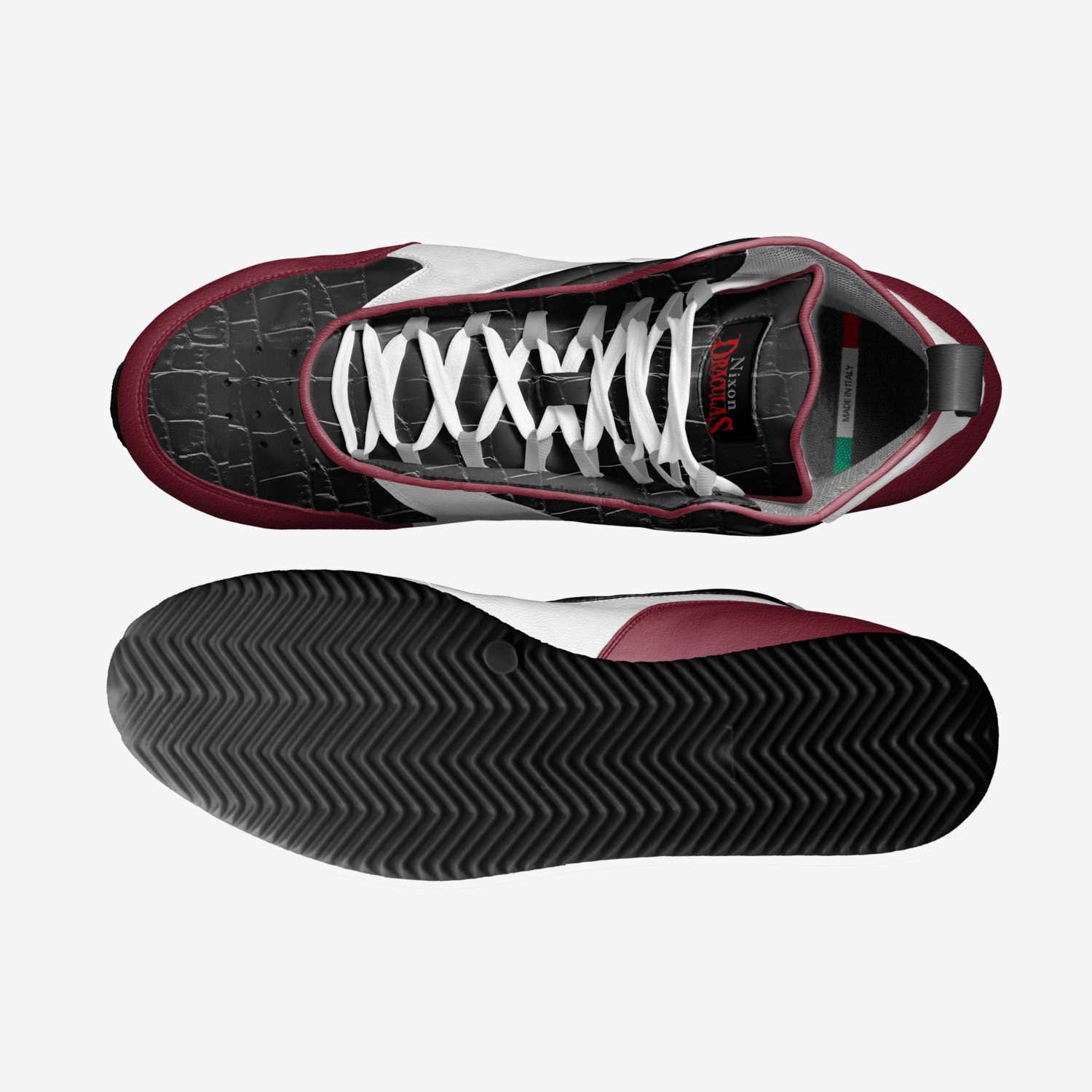 Nixon Dracula's custom made classic skaters Nixon Dracula's artisan made in Italy shoes by Ray Kolinski