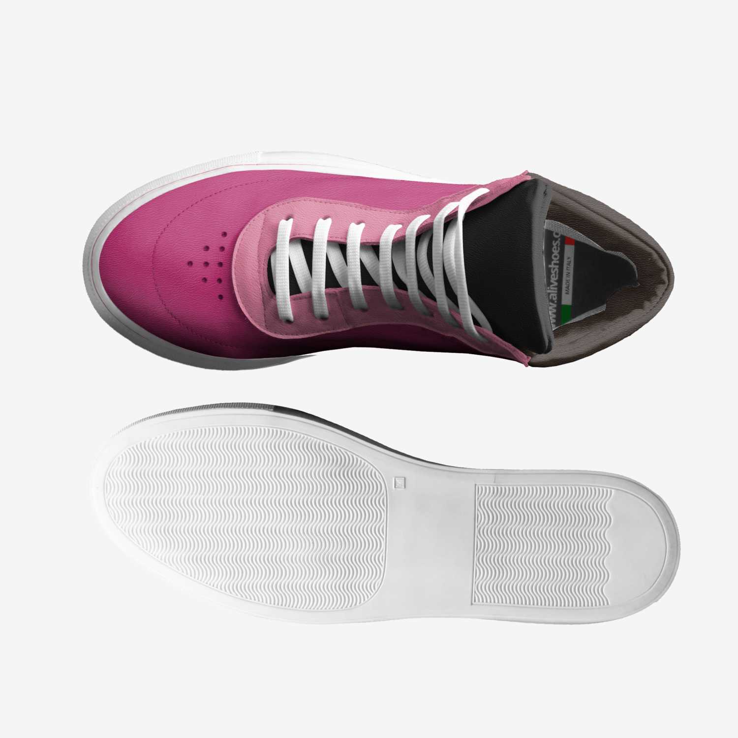 Pink gym shoe artisan made in Italy shoes by Braceface.ciy