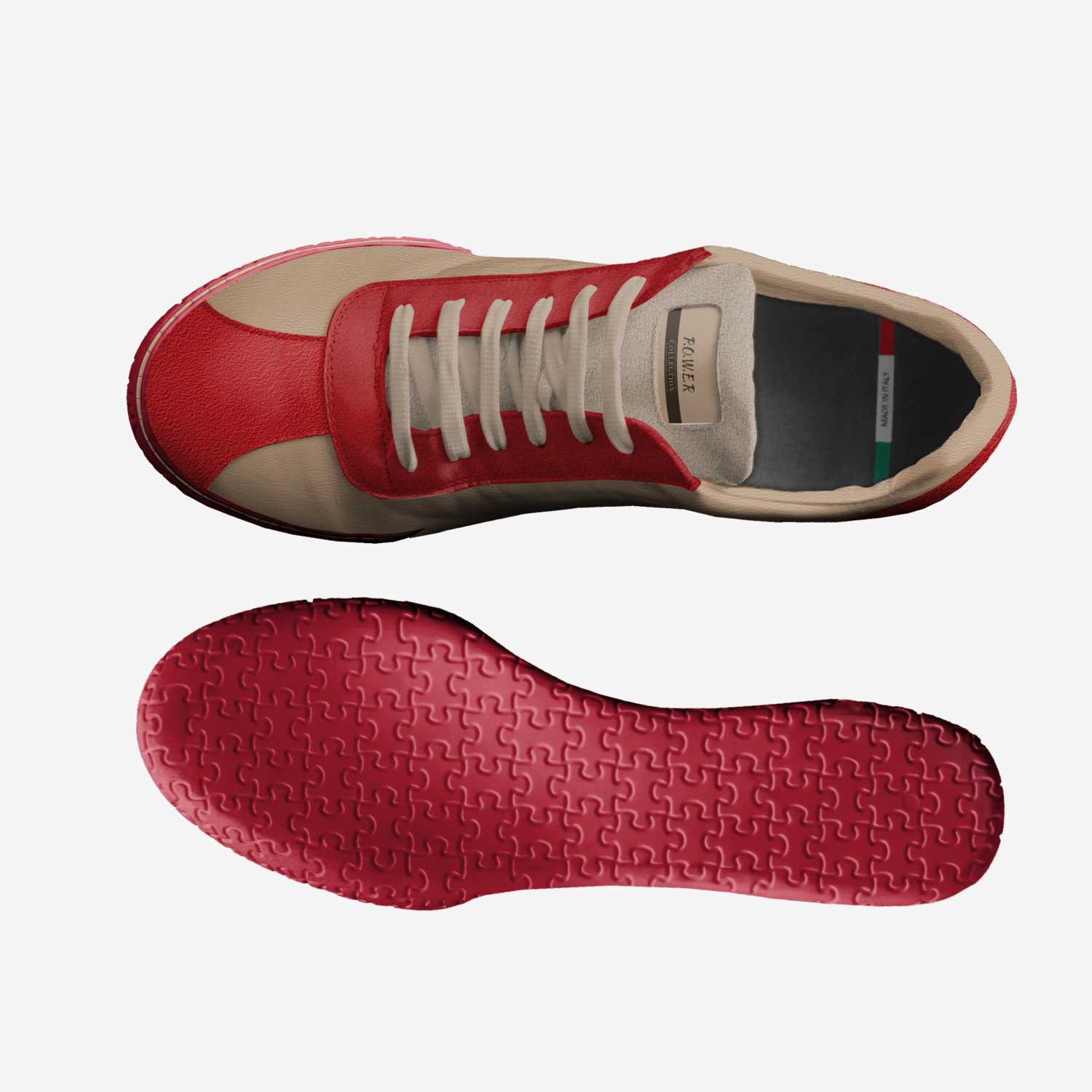 P.O.W.E.R custom made classic skaters P.O.W.E.R artisan made in Italy shoes by Derrick Smalls