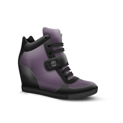 purple wedge sneakers