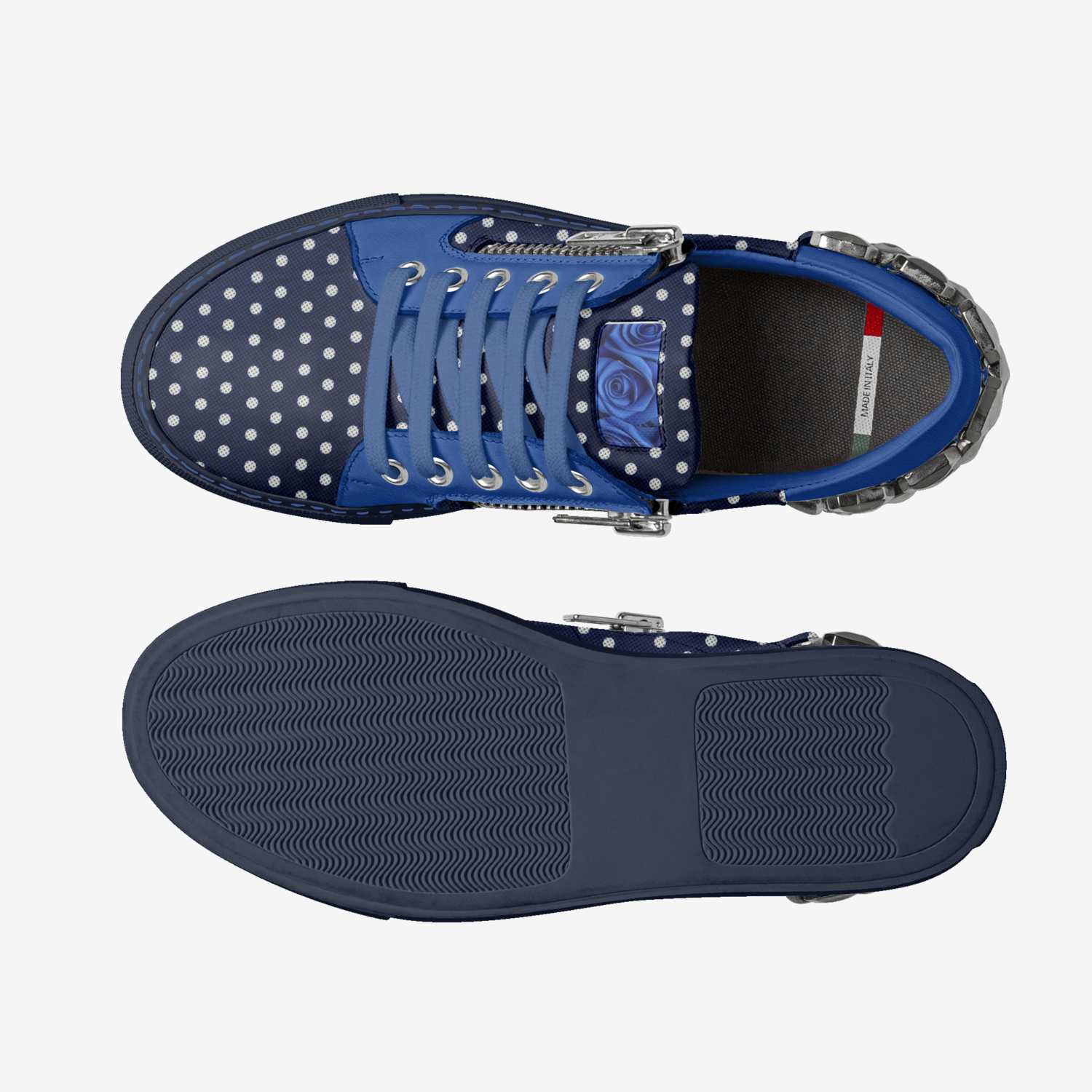 R&RHBlueRoses custom made classic skaters R&RHBlueRoses artisan made in Italy shoes by Desiree Sims