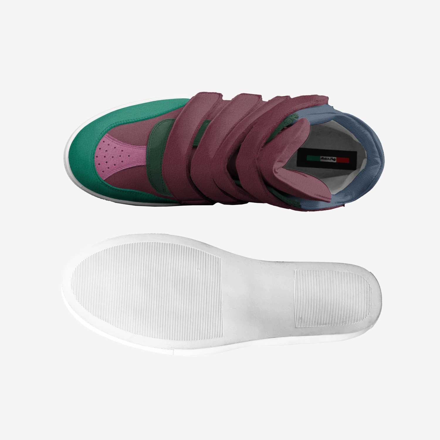 Rainbow custom made classic skaters Rainbow artisan made in Italy shoes by Beatrice Redi
