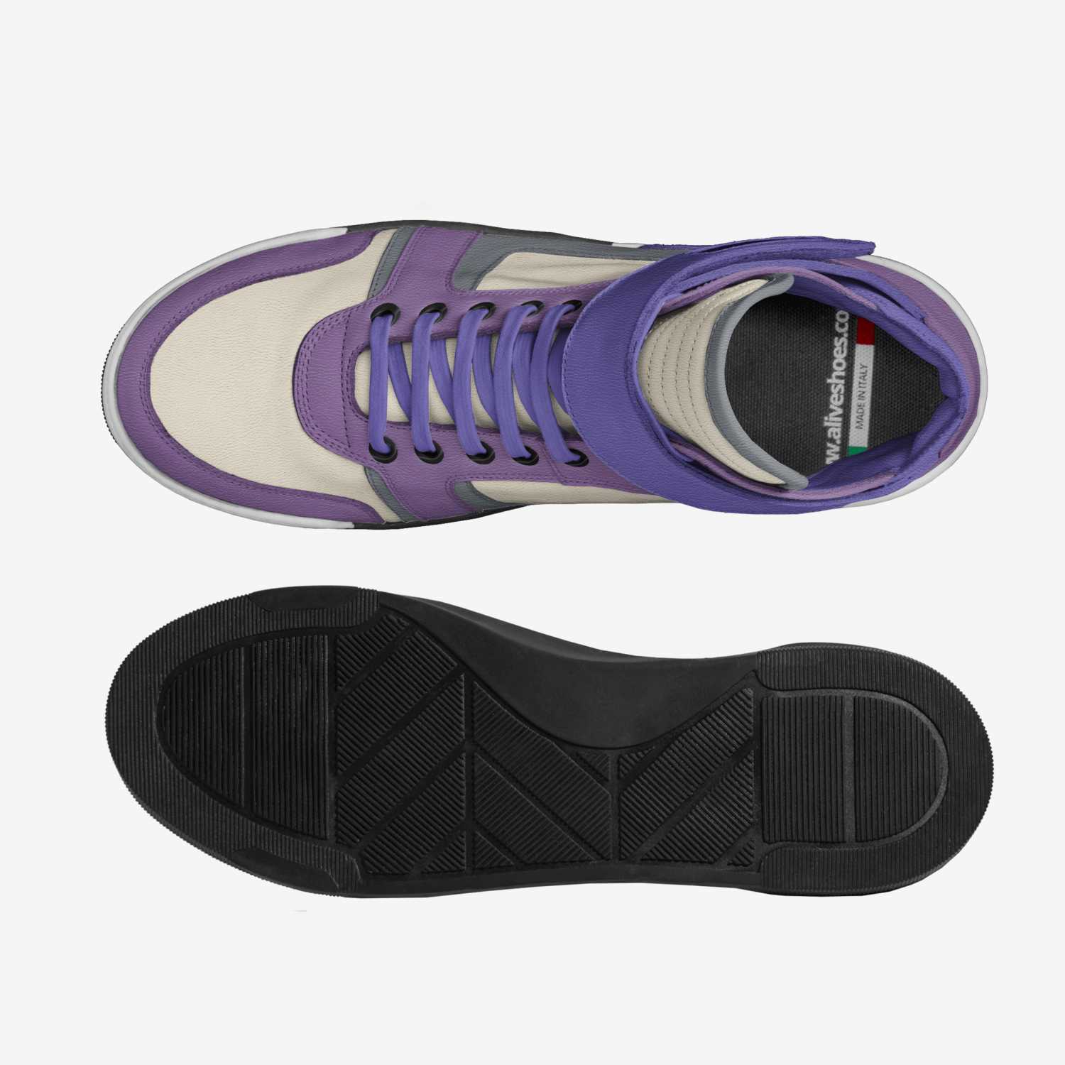 Royal purple custom made classic skaters Royal purple artisan made in Italy shoes by Renay Sterling