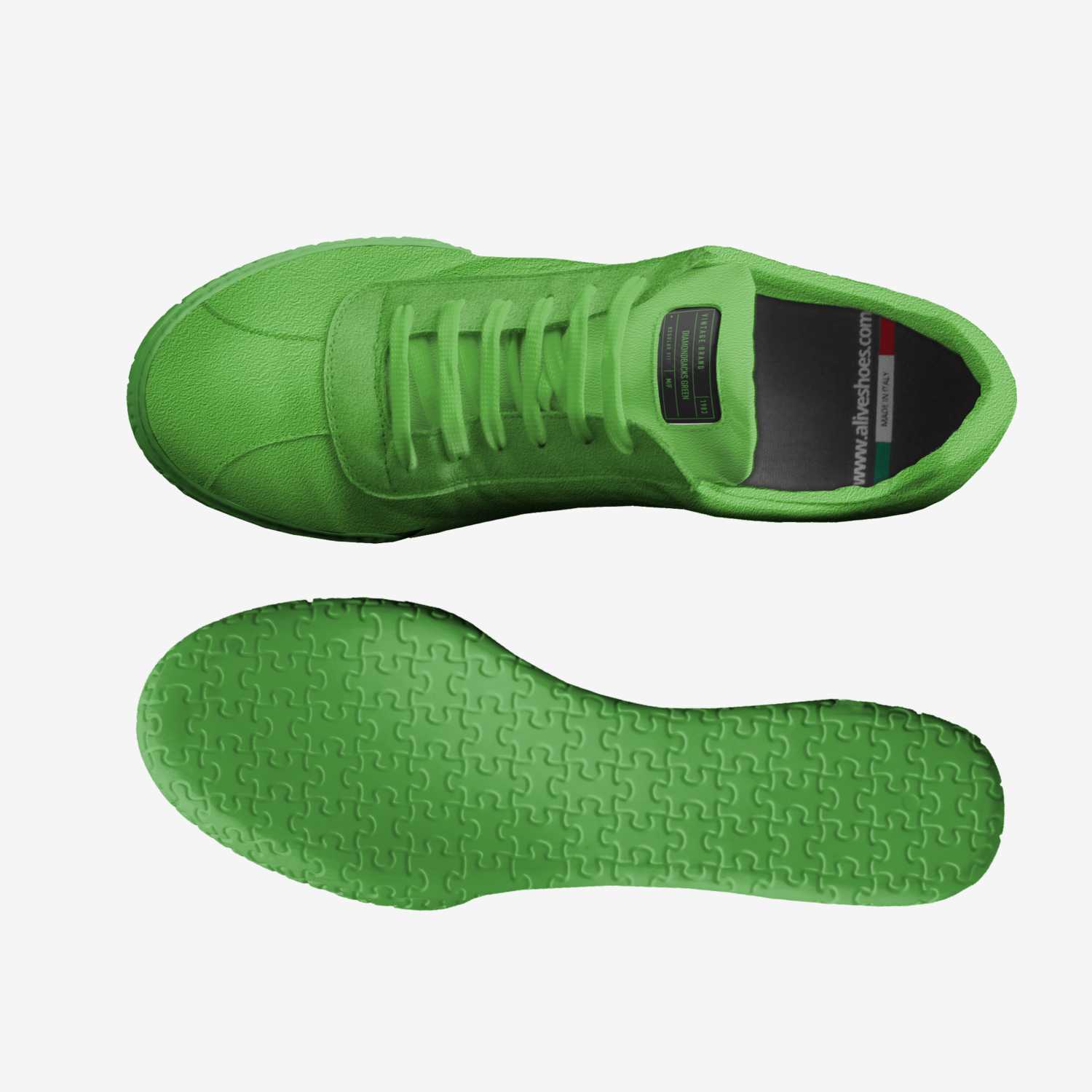 Slime custom made classic skaters Slime artisan made in Italy shoes by Dyrtcheap Diamondbacks