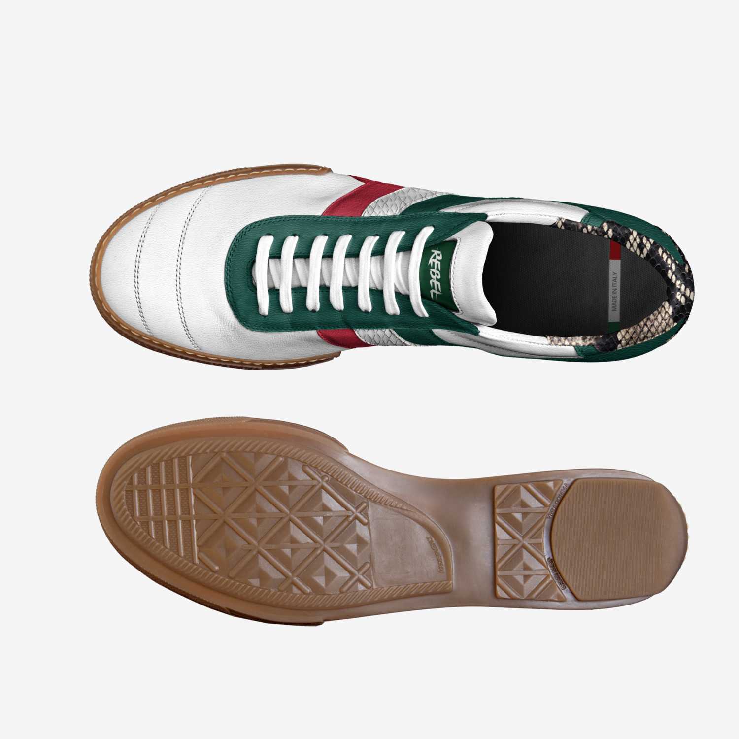 The Serpent custom made classic skaters The Serpent artisan made in Italy shoes by Rebel