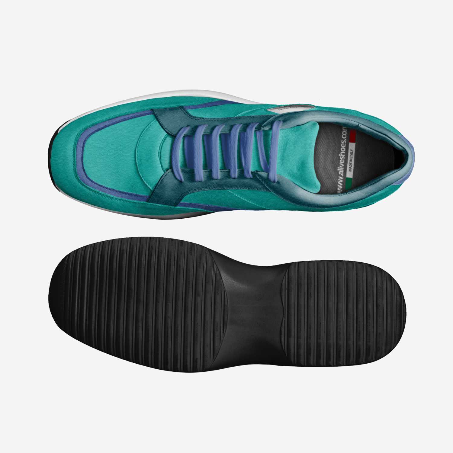 The watery waves custom made classic skaters The watery waves artisan made in Italy shoes by Sage