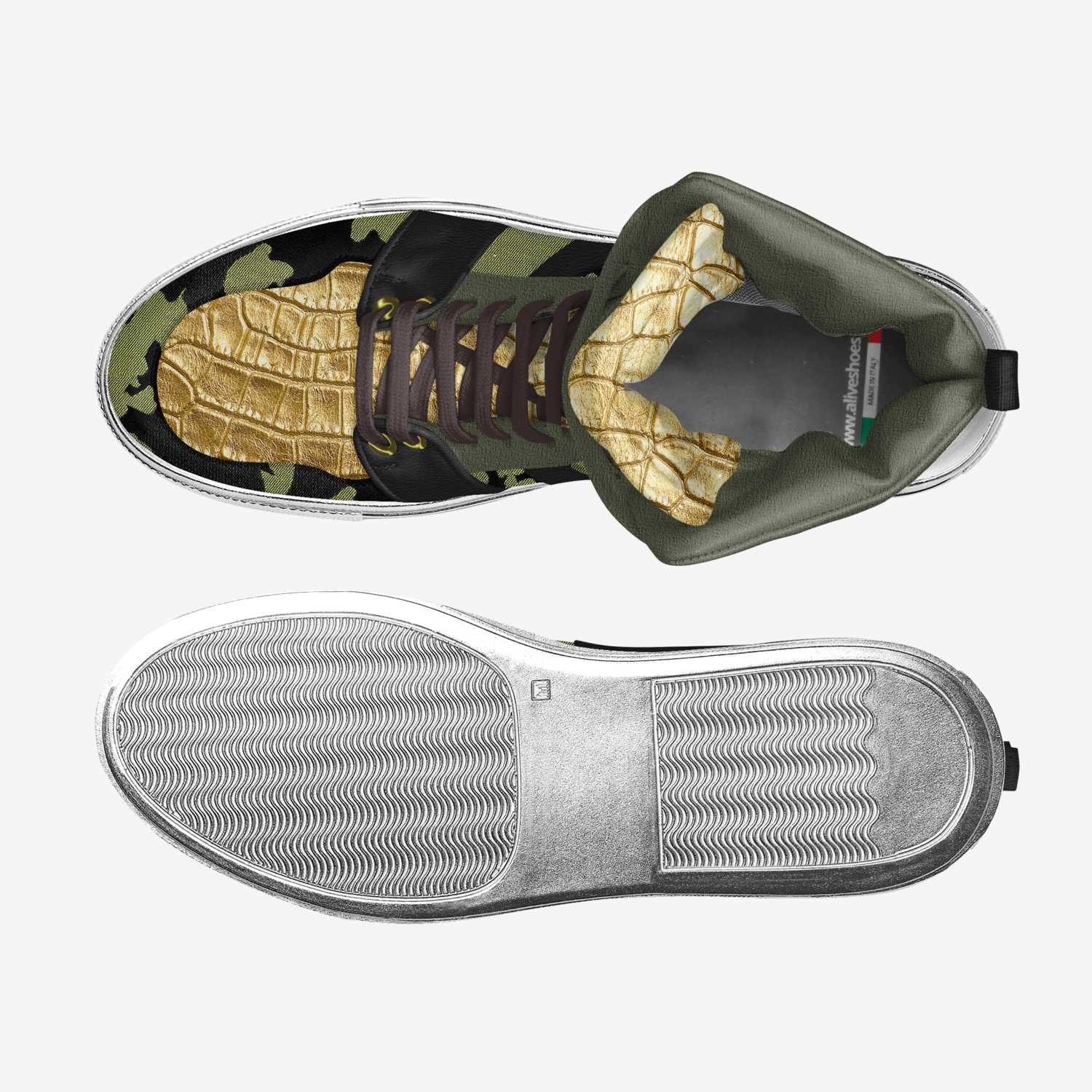 24Karat custom made classic skaters 24Karat artisan made in Italy shoes by Cali Girl
