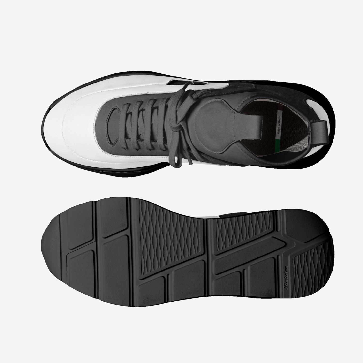 Trew Trainer B & W artisan made in Italy shoes by TrewMonger Brand
