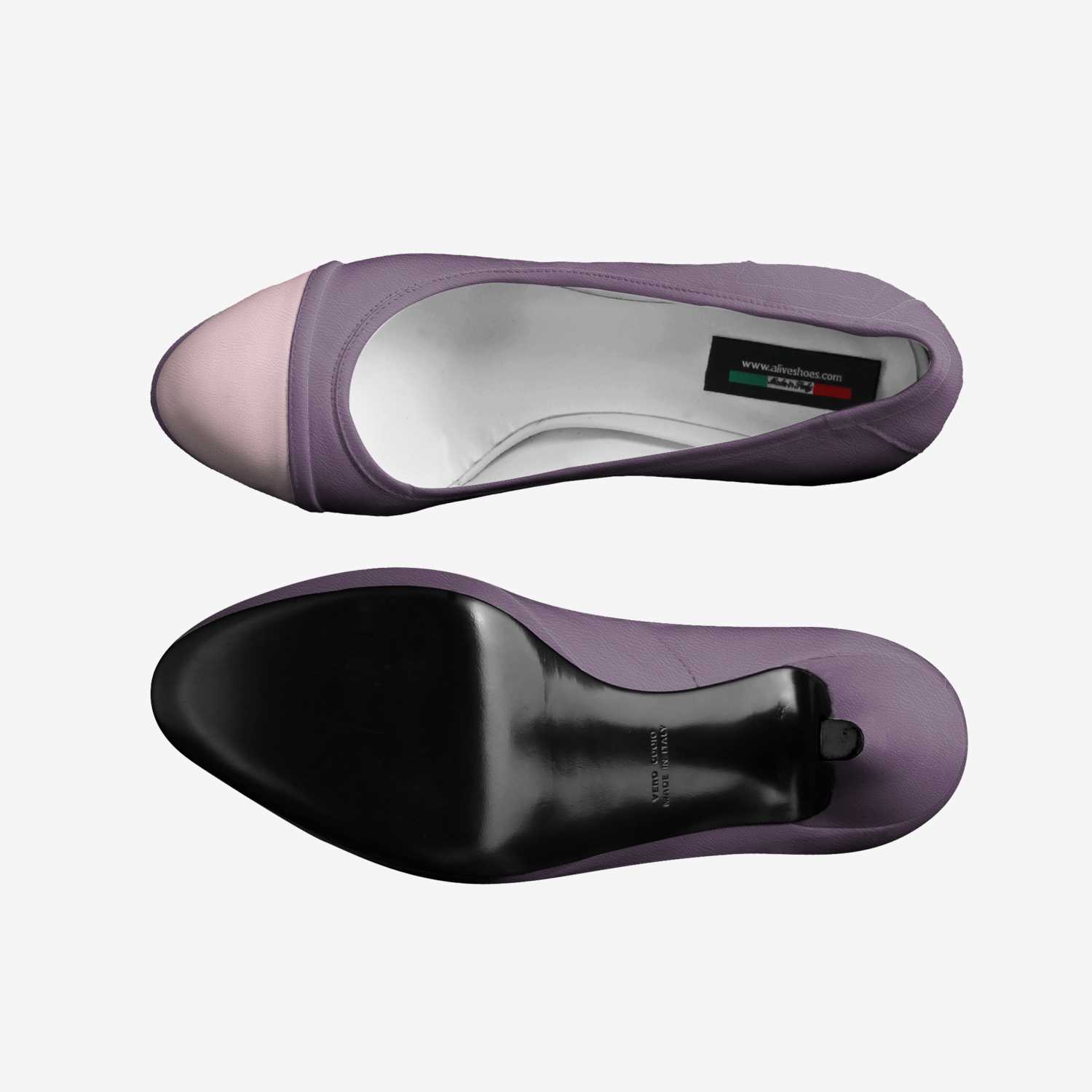 violet pump custom made classic skaters violet pump artisan made in Italy shoes by Mona Elkateb