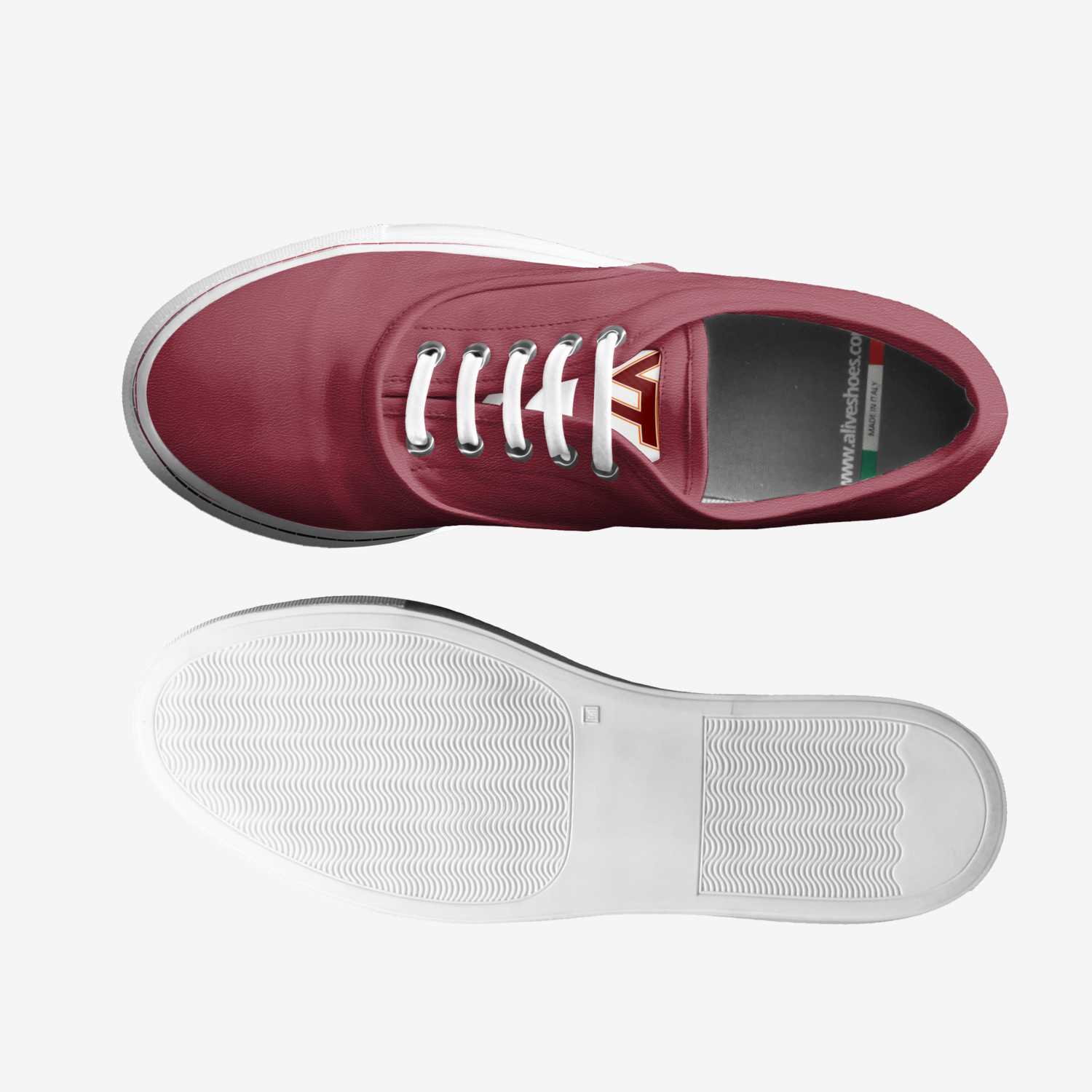 Virginia Tech Shoe custom made classic skaters Virginia Tech Shoe artisan made in Italy shoes by Trent Parsons