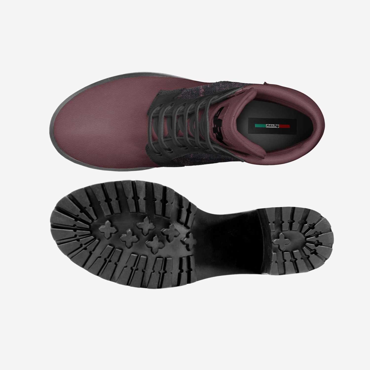 Wine Boot Heel custom made classic skaters Wine Boot Heel artisan made in Italy shoes by Being Great Every Day