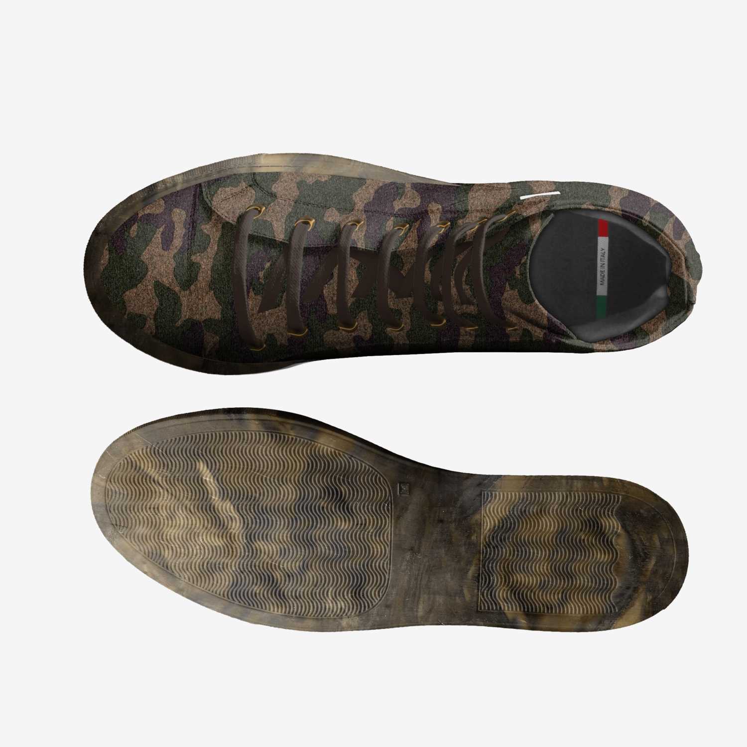 ZK CAMO EDITION custom made classic skaters ZK CAMO EDITION artisan made in Italy shoes by Alexander Montoya